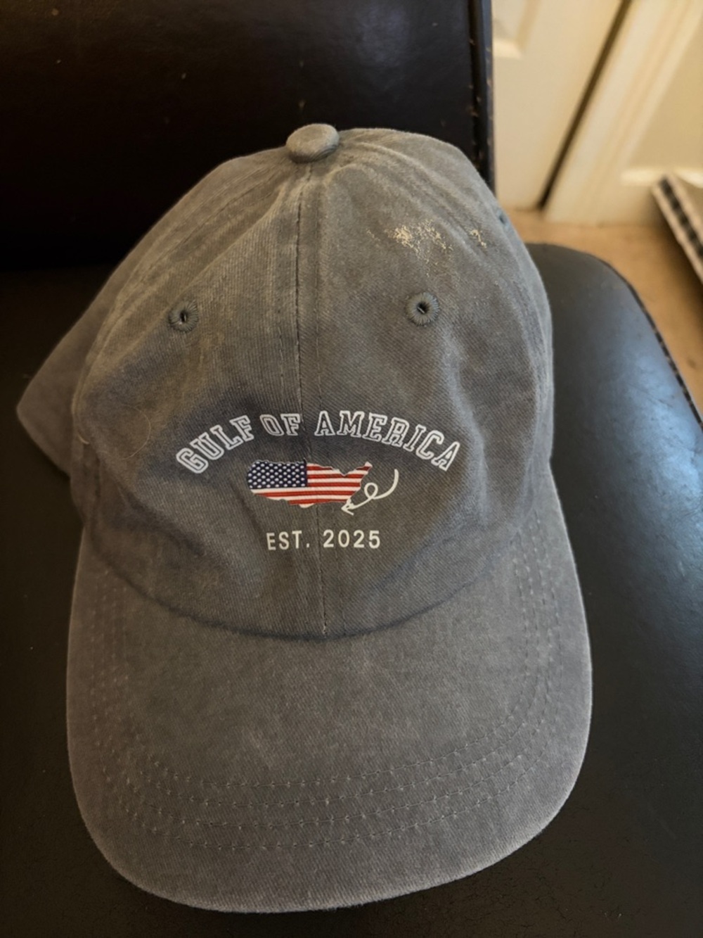 Gulf of America Embroidered Baseball Cap - Gray